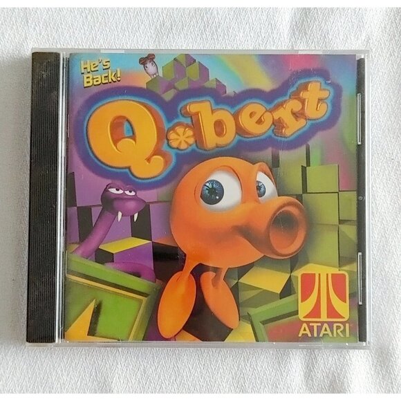 He’s Back! Q*Bert CD-Rom (1999, Hasbro) Windows 95/98 Atari NEW SEALED - Picture 1 of 2